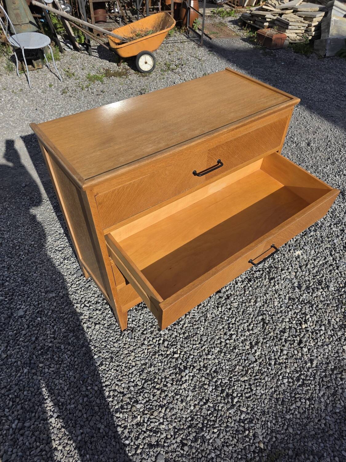 Vintage oak chest of drawers from the 60s