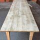 Very large farmhouse table 300 cm in fir from 1900, natural raw wood brewery.