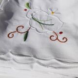 Embroidered tablecloth and napkins