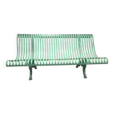 Garden bench in wrought iron and cast iron, late 19th century.