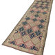 Handmade oriental beige runner rug 90 cm x 352 cm