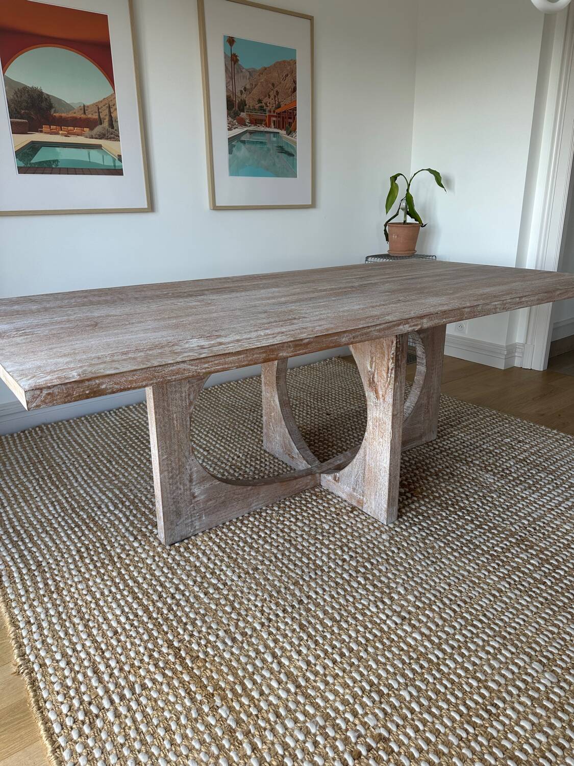 Mango wood dining table