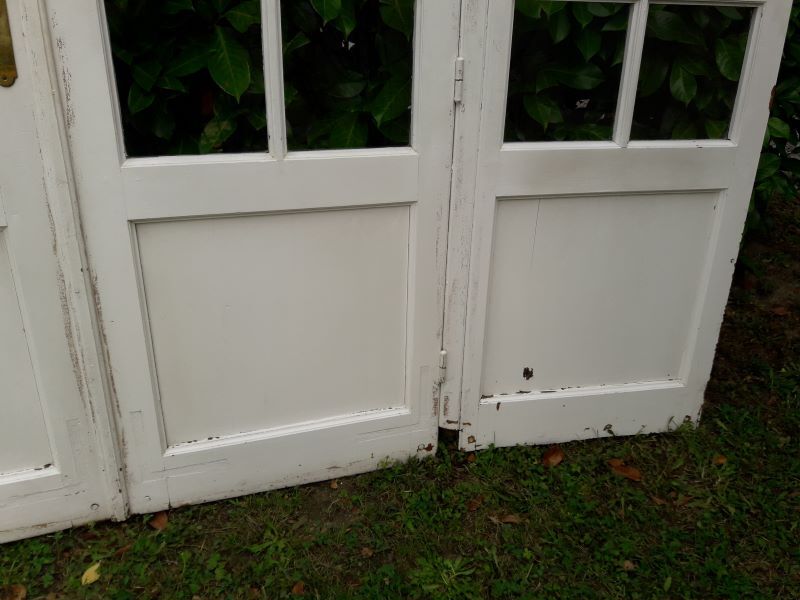 Oak arched bay window door H219xW267,5 small tiles