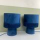 Blue velvet lamps