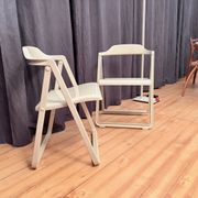Pair of Borbona Folding Chairs by Carlo Hauner, Fiarm, Italy, 1970s