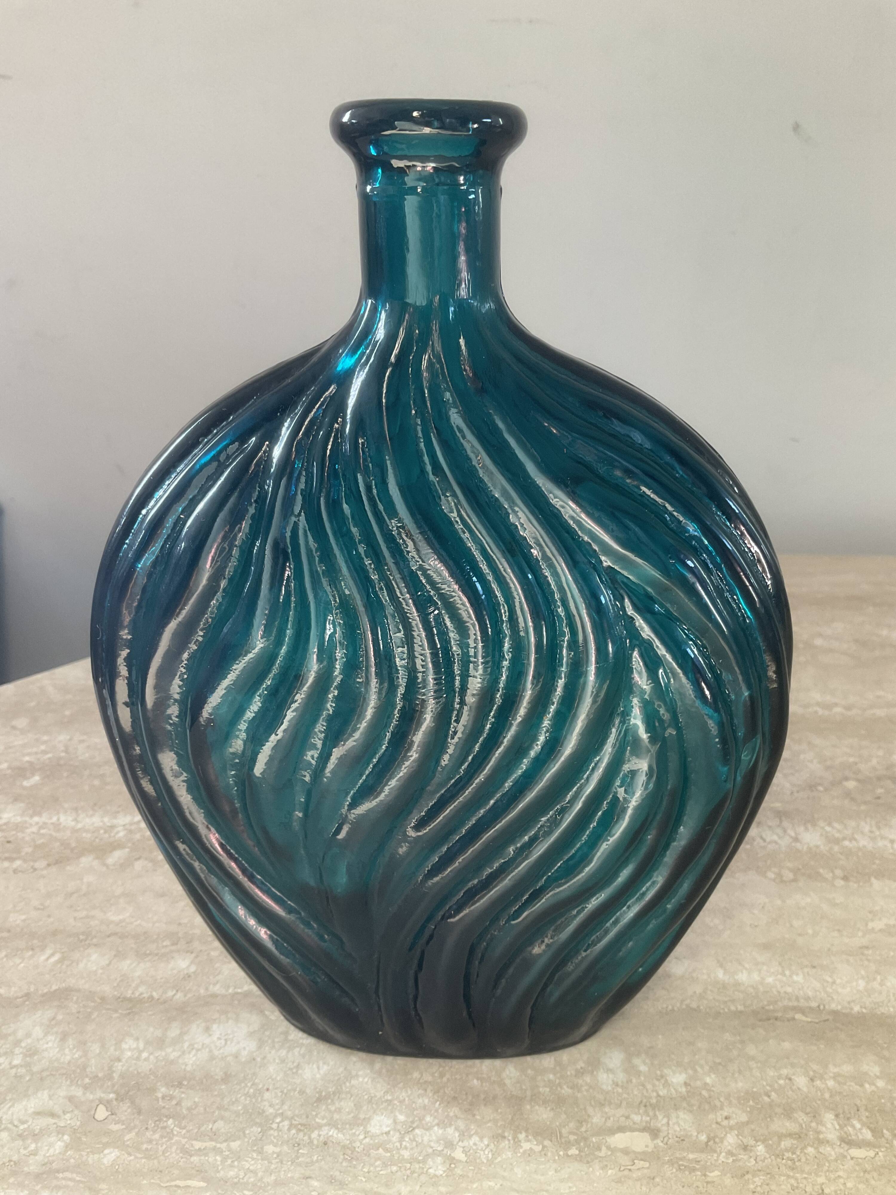 Vintage pressed glass paste vase