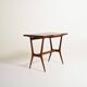 Scandinavian teak vanity table with integrated mirror, 1960s