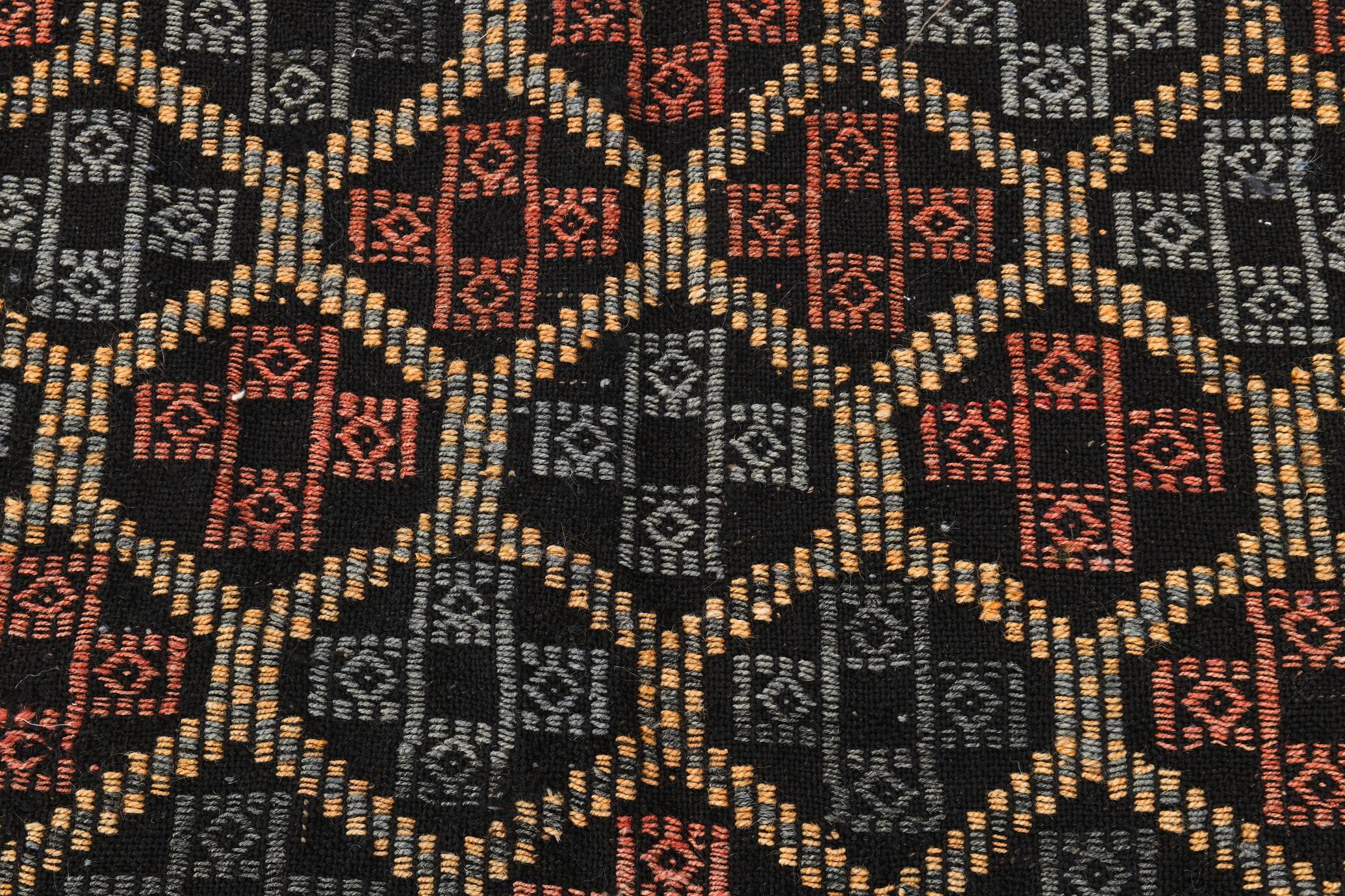 6x9 Pale Red & Yellow Geoemtric Kilim Rug, Handwoven Wool Antique Carpet