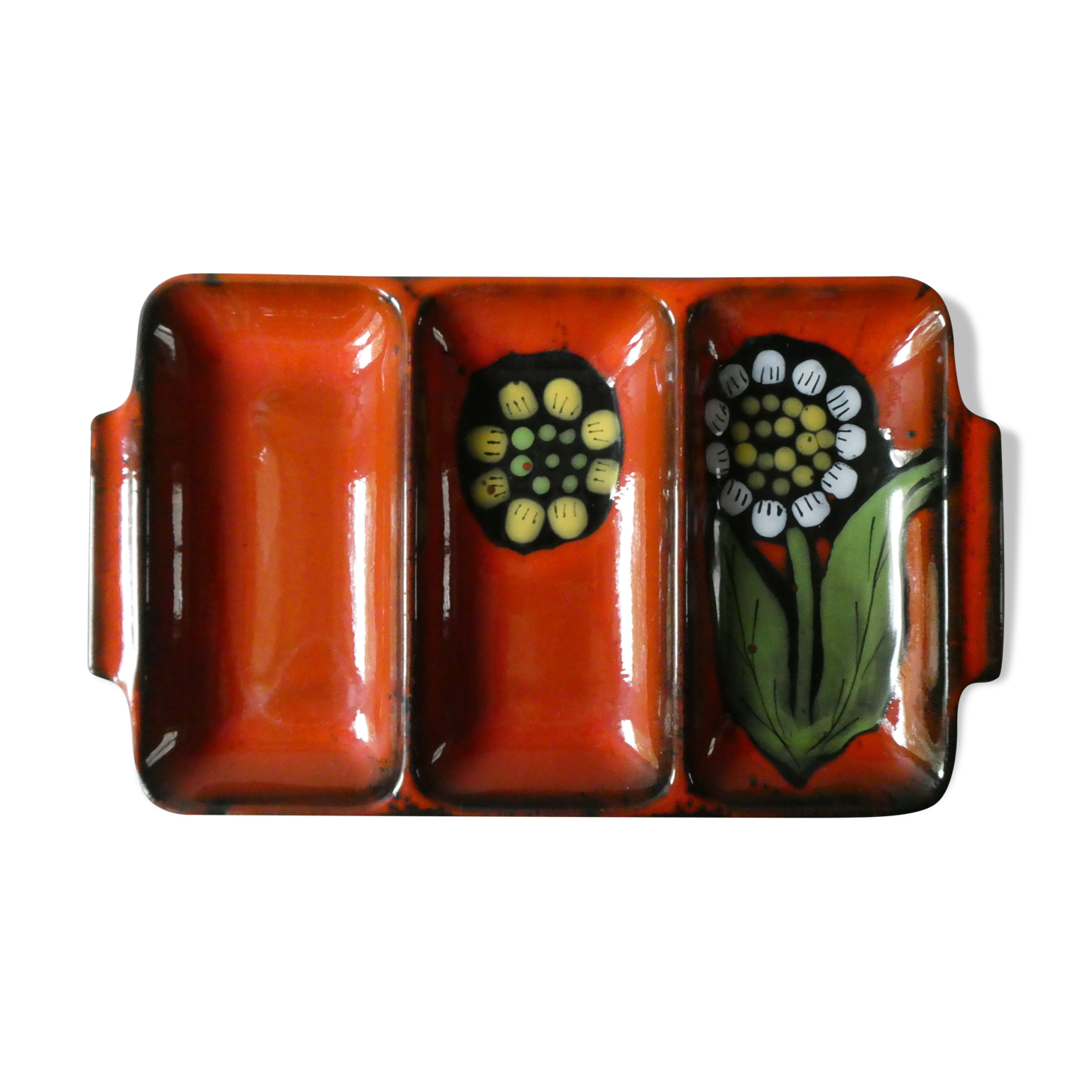 Poet Laval ceramic serving dish in the 1960s