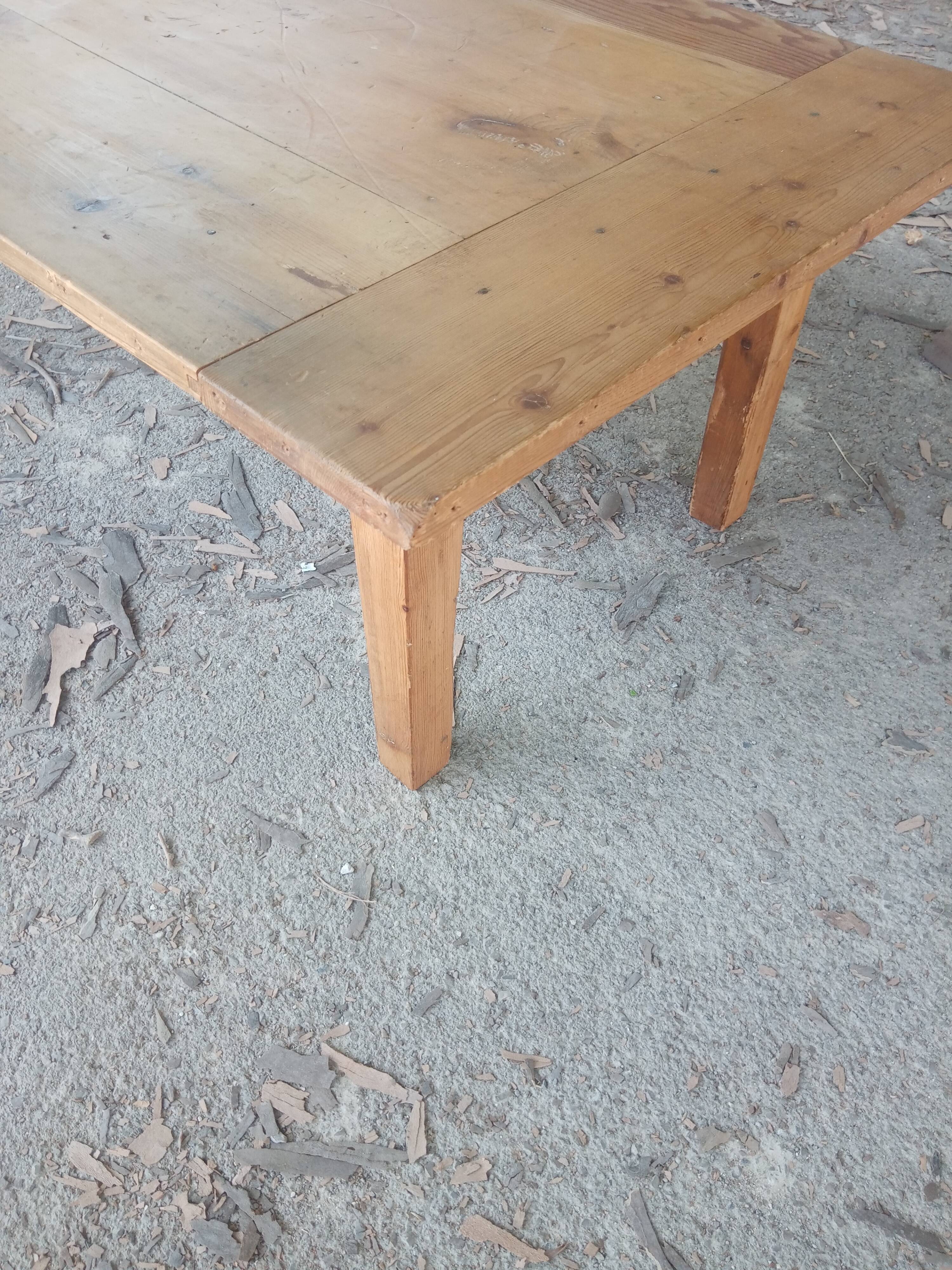 Rustic wooden coffee table