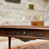 Double-sided desk in natural wood Louis XVI style