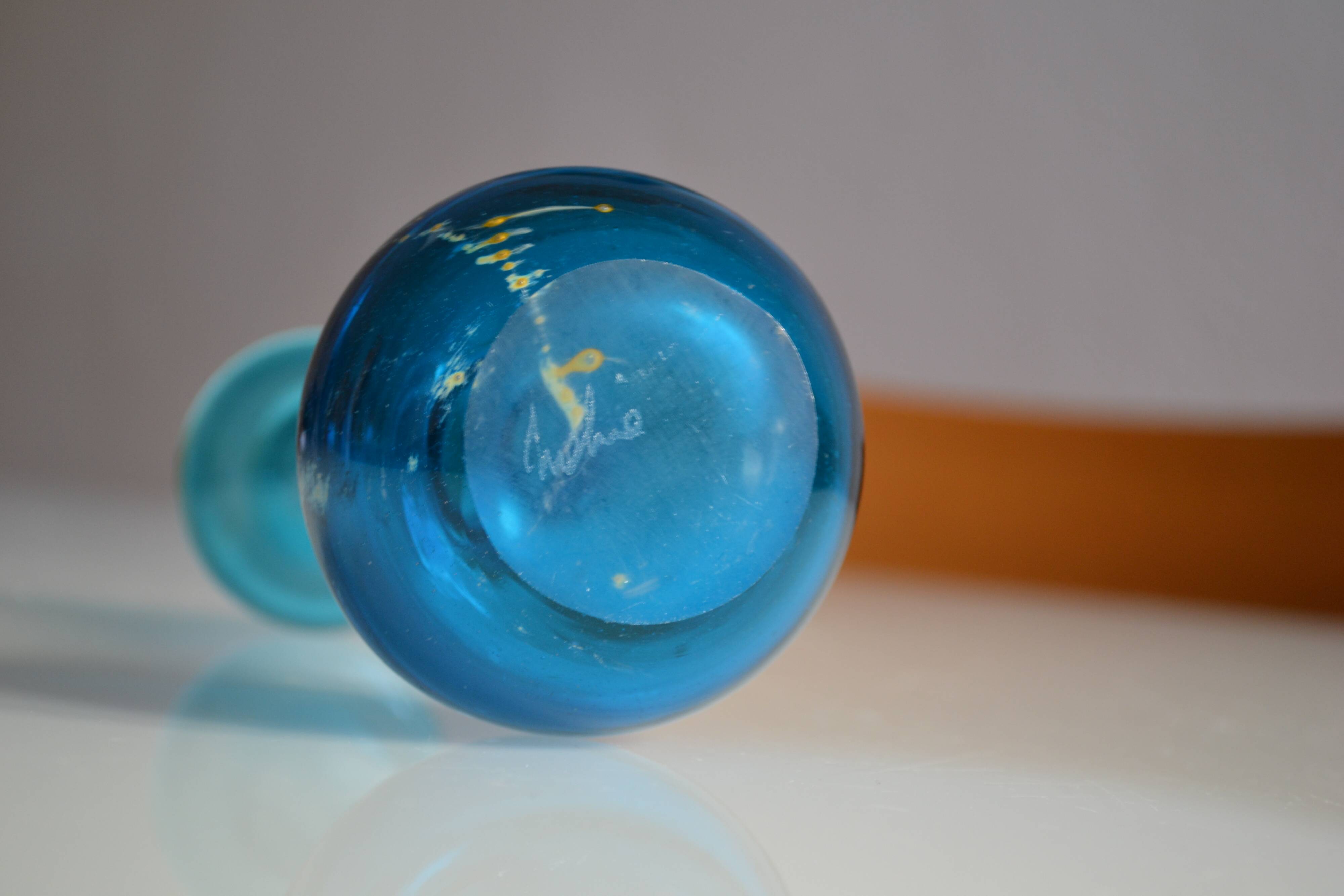 Vase by Michael Harris for Mdina studio in Malta 60s 70s