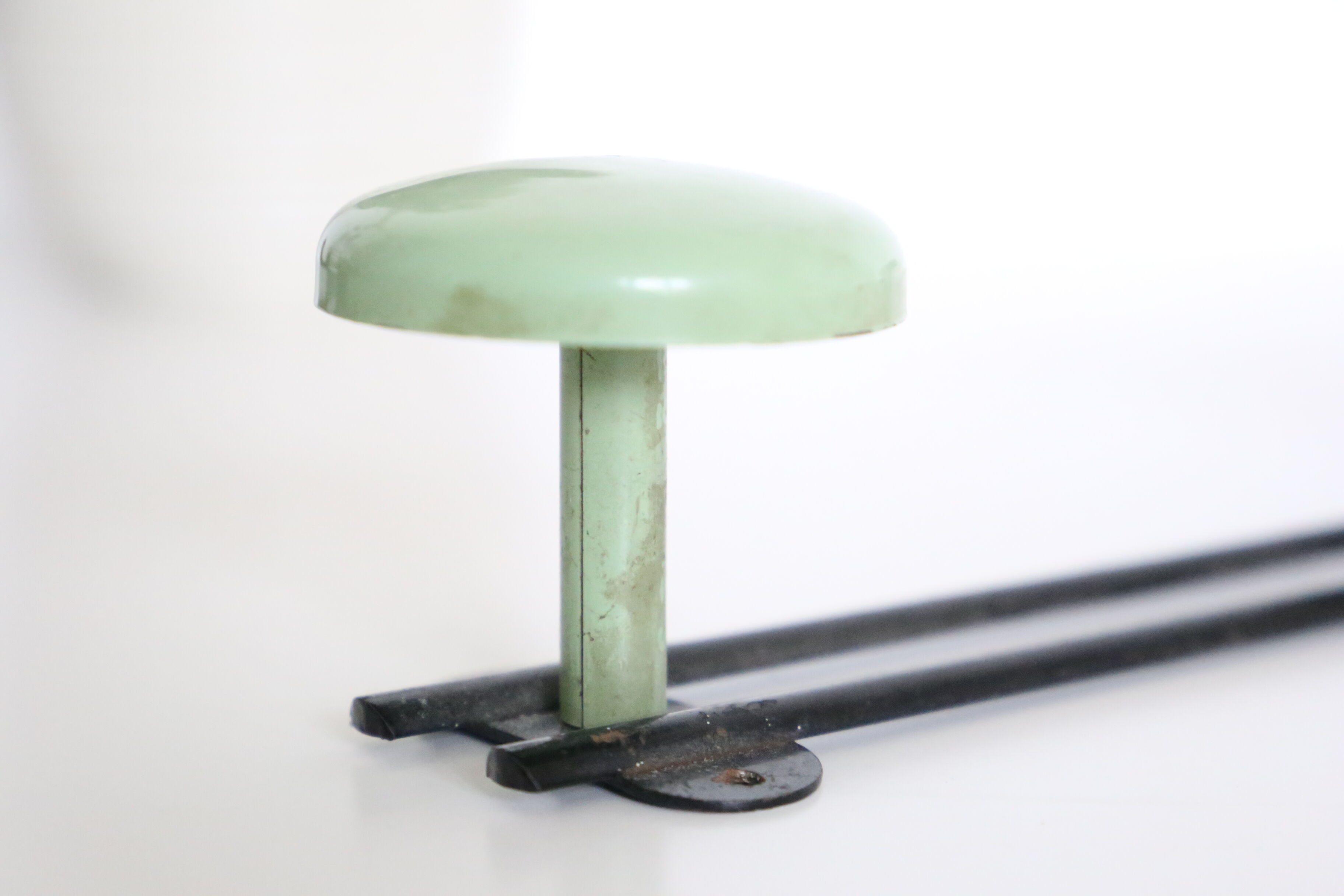 Metal, green and black, vintage wall coat holder