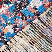 Vintage Moroccan Berber Boucherouite rug 238 x 85 cm