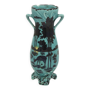 Vase Orchies Art Déco - turquoise