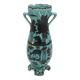 Art Deco turquoise vase with a deer design