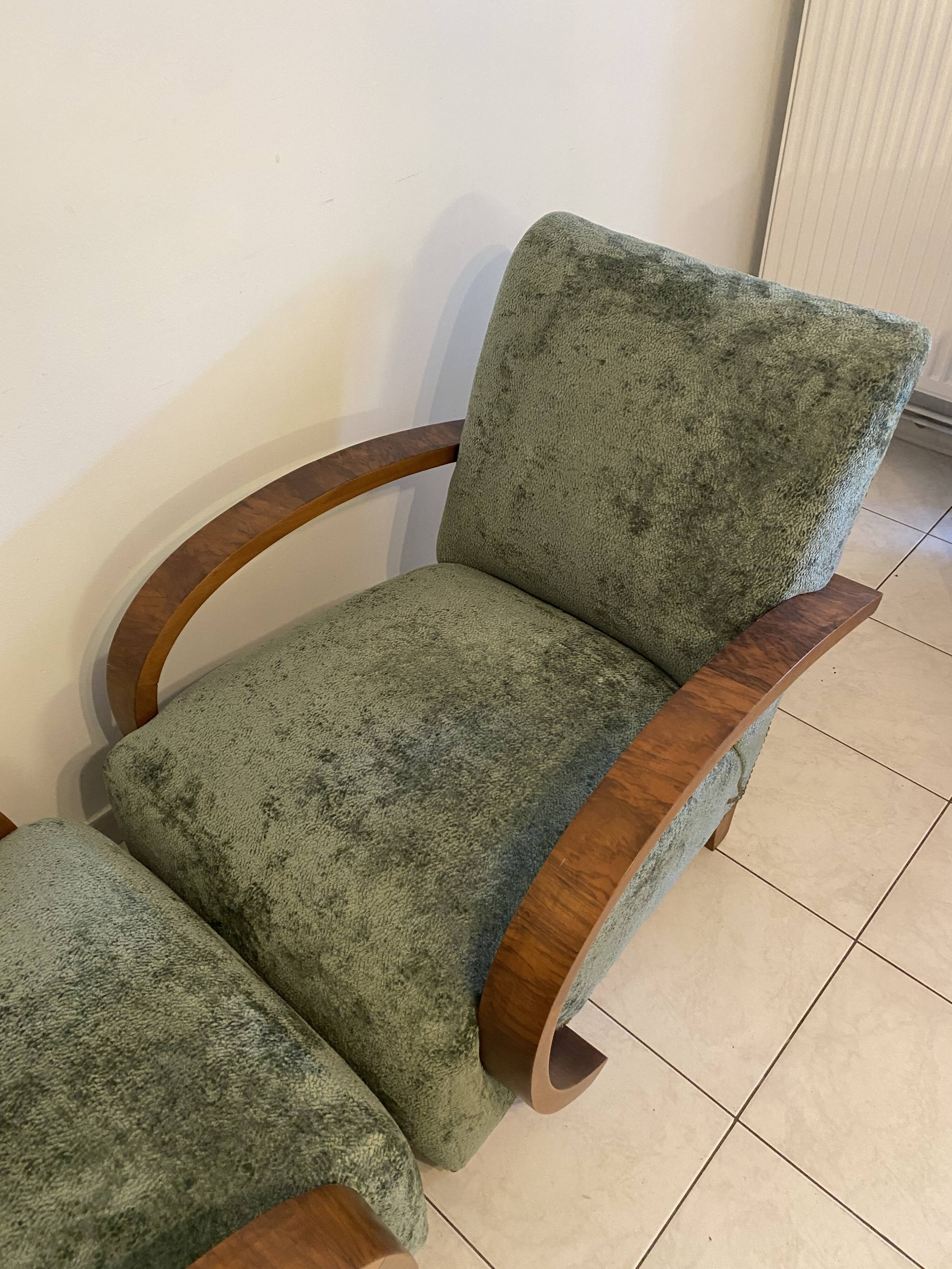 Pair of art deco armchairs from the 1930