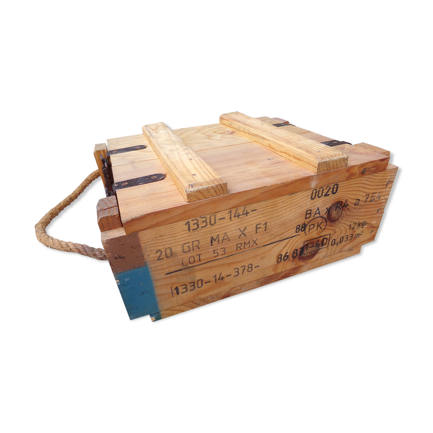 Ancienne caisse en bois pour munitions de l'armée française | Selency