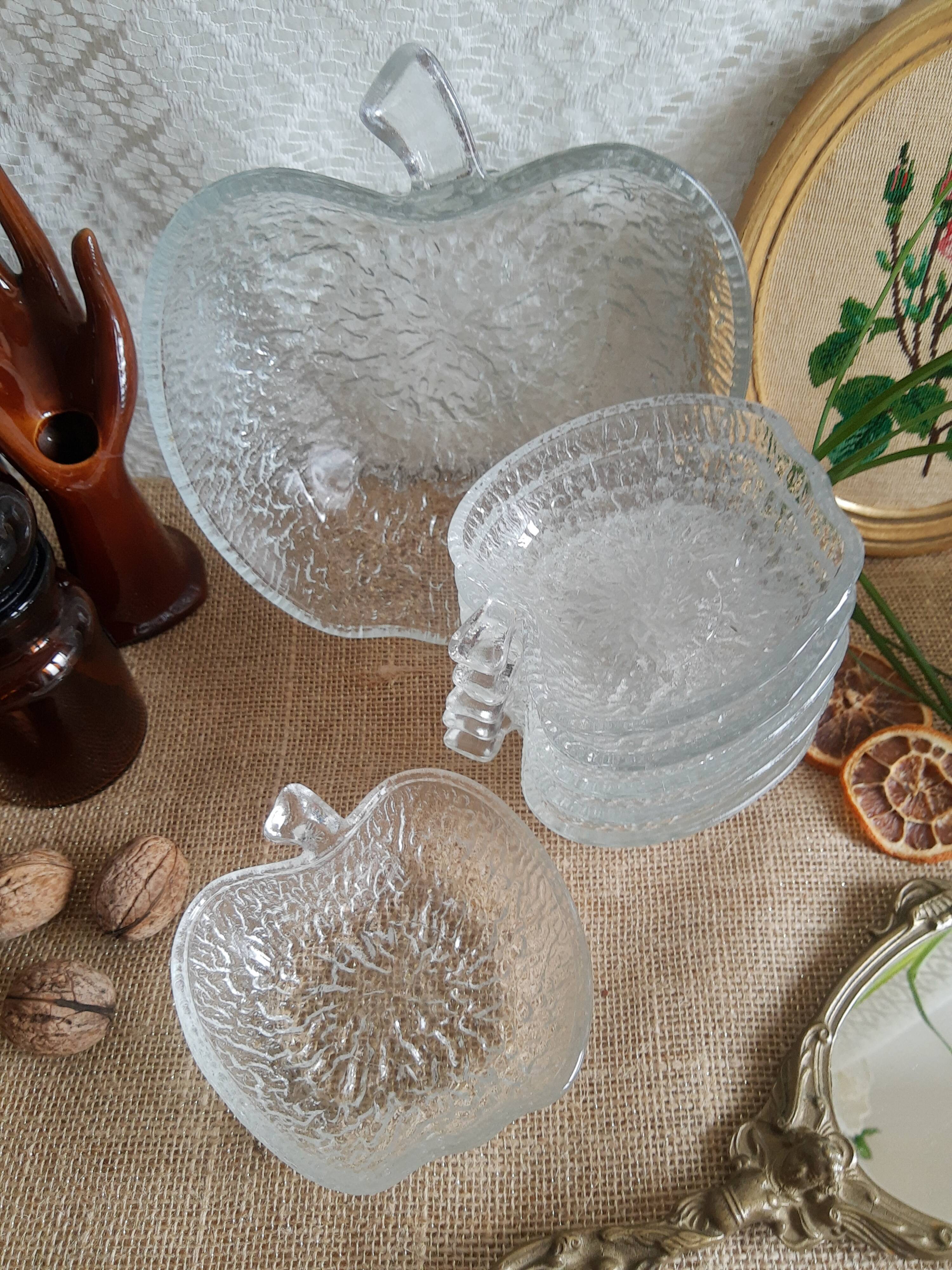 Apple-shaped dessert service - vintage