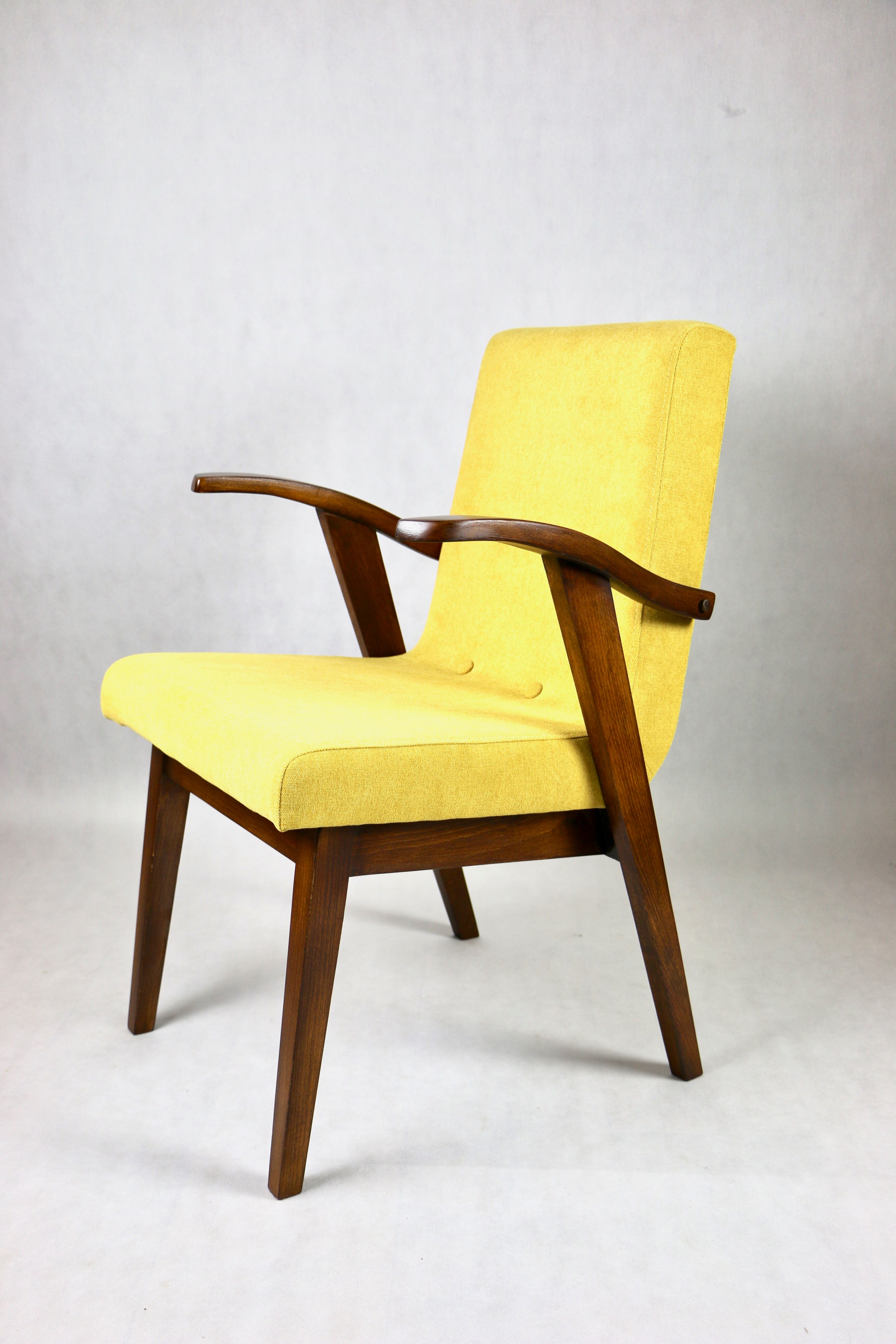 Vintage yellow armchair, 1970s