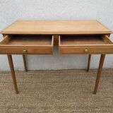 Beech desk / table 2 drawers