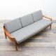 Sofa, teak daybed, reupholstered, 1960s