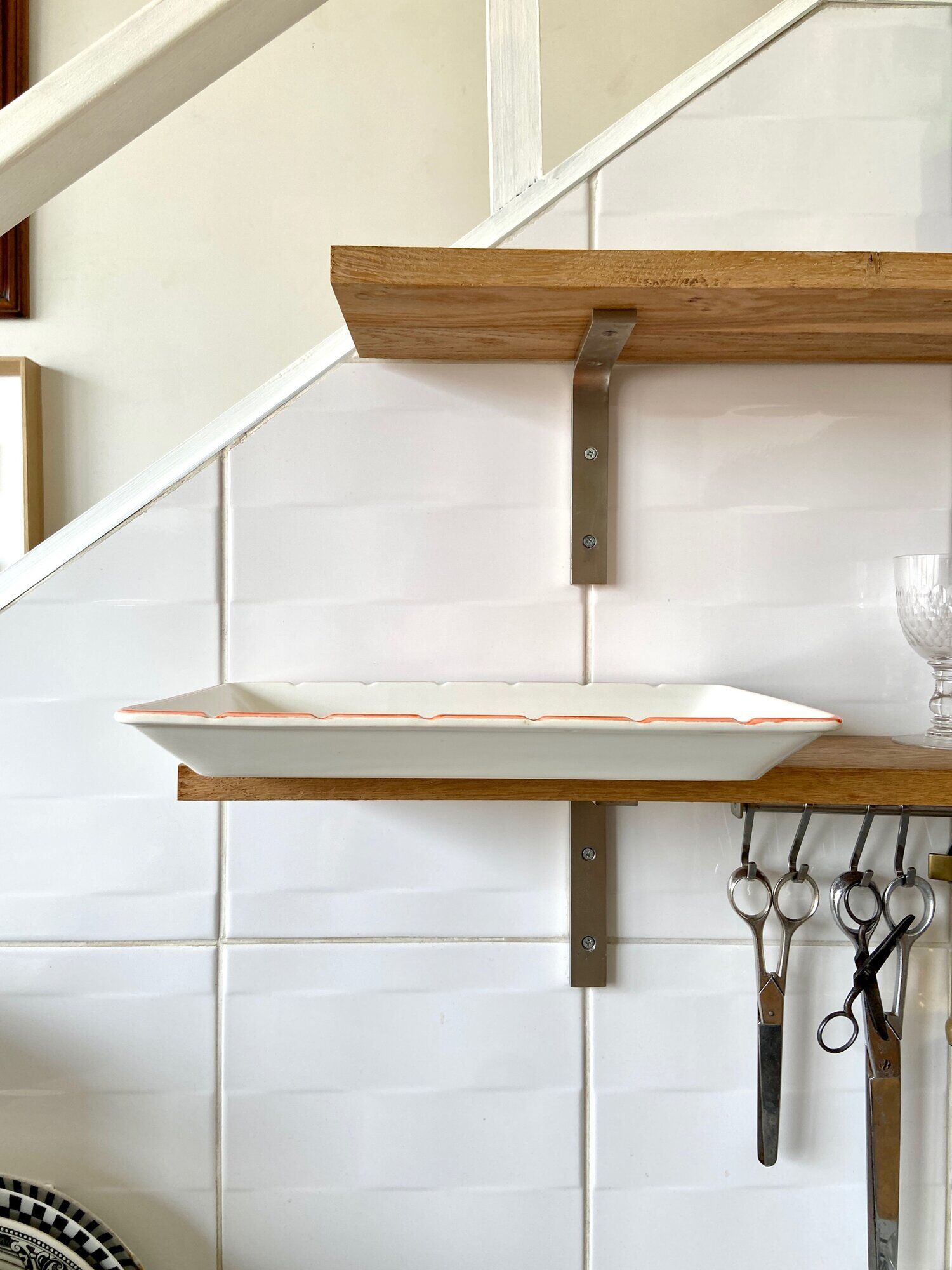 Gien dish in enamelled porcelain - service "Arrows"