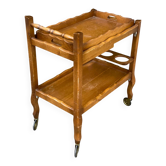 Vintage dessert bar trolley on wheels with removable tray
