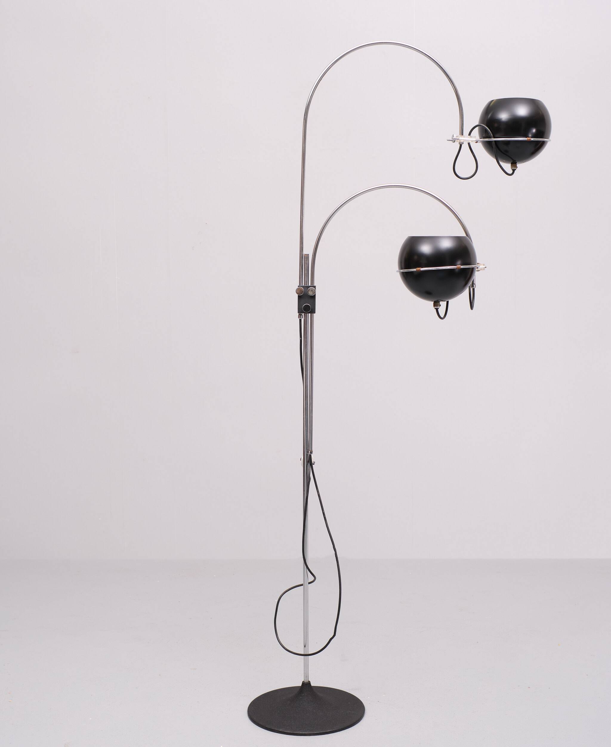 Vintage Space Age Gepo Double Arc Eyeball Floor Lamp