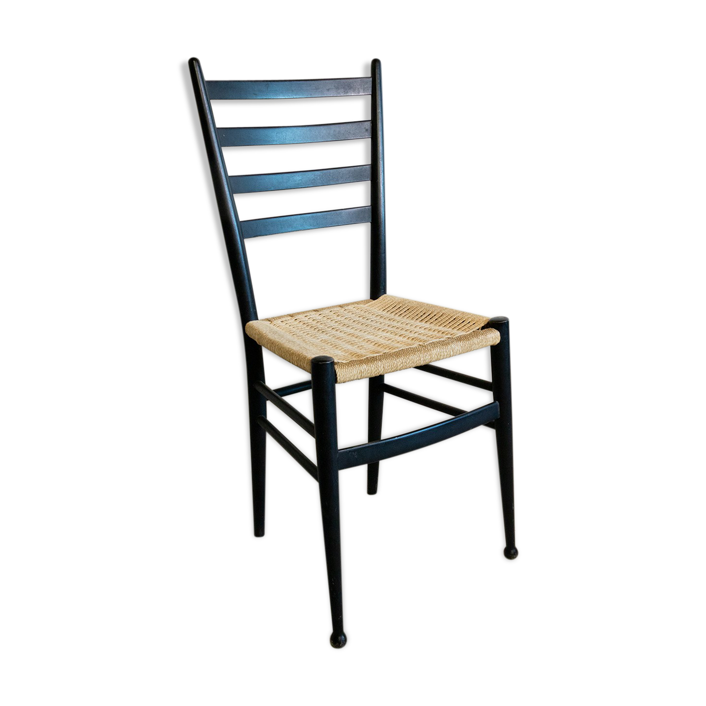 Otto Gerdau's wooden chair and rope, 1960s