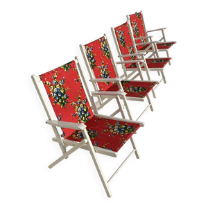 4 fauteuils jardin vintage