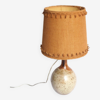 Lampe céramique et jute