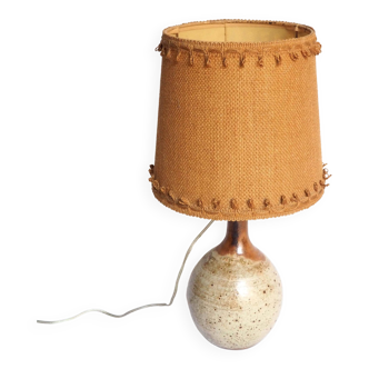 Lampe céramique et jute