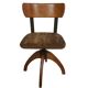 Adjustable Scandinavian oak office chair – Denmark, 1940