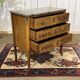 Transitional jump commode in walnut with marble top - 1950s