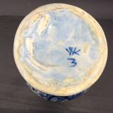 Delfts dutch workshop the peacock xviii earthenware vase restored - antique vase 18thc