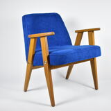 Original 60s icon, armchair 366 designer J. Chierowski, blue