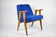 Original 60s icon, armchair 366 designer J. Chierowski, blue