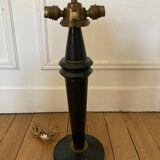 Lamp from the 40s/50s by Maison Lancel, covered in Bordeaux leather