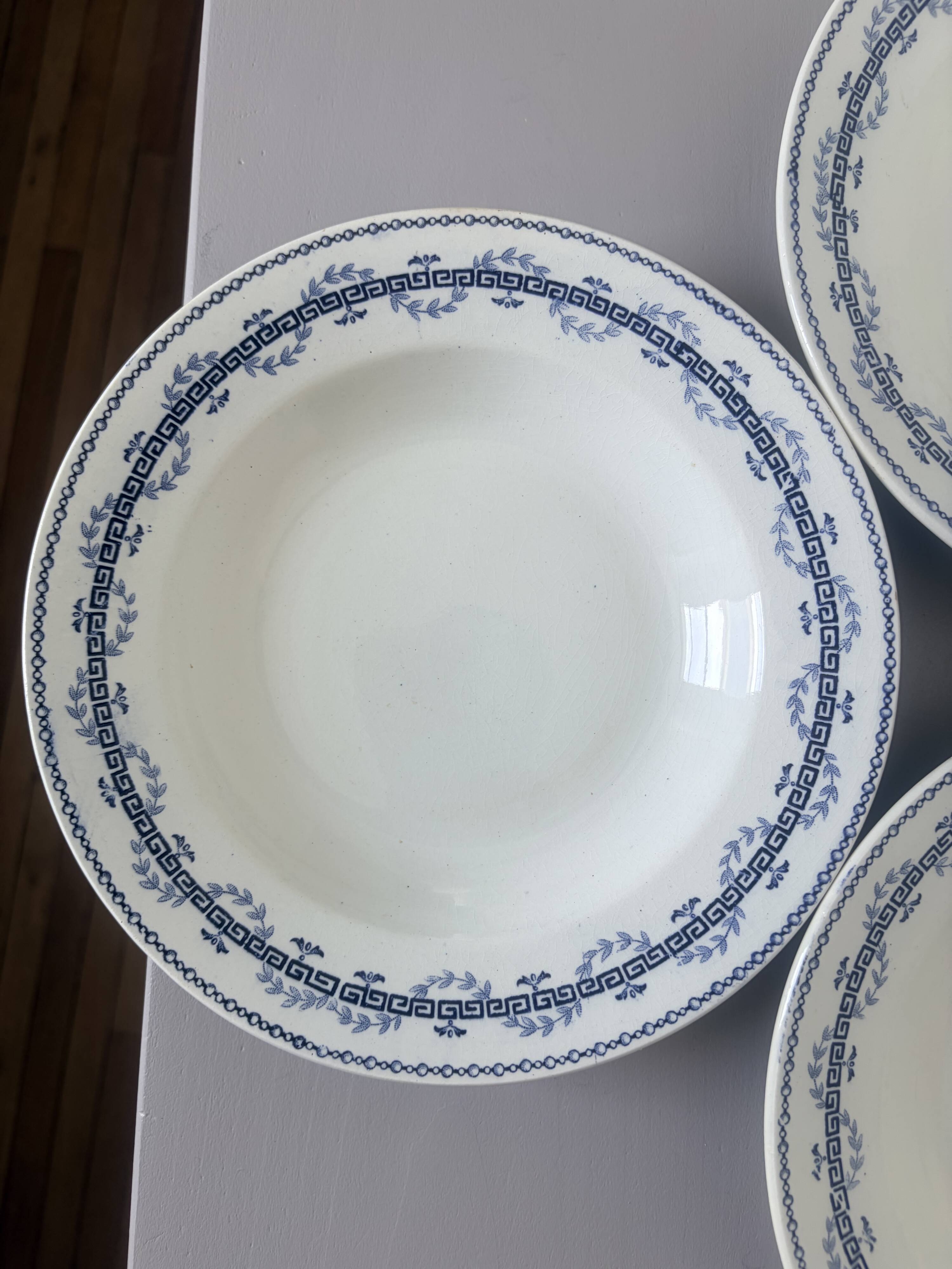 3 deep plates in ironstone Gien model Austerlitz 2106211