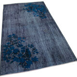 Hand-knotted vintage oriental 1980s 112 cm x 201 cm purple rug