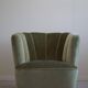 Danish club chair from the mid-20th century, curved, Viggo Boesen style, 1940s.