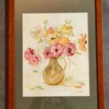 Watercolor Bouquet of Anemones