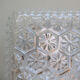Wall lamp square ceiling lamp in minimalist glass 1970 1980 seventies eighties luminaire