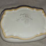 Antique butter dish in faience – Bird decoration – Late 19th / early 20th century