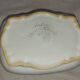 Antique butter dish in faience – Bird decoration – Late 19th / early 20th century