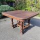 Square wooden table in Henri II style.
