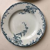 Set of 6 plates in faience Luneville model Passiflore