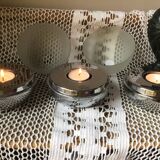 Trio of designer tealight holders