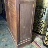 Solid oak notary double curtain filing cabinet 1900